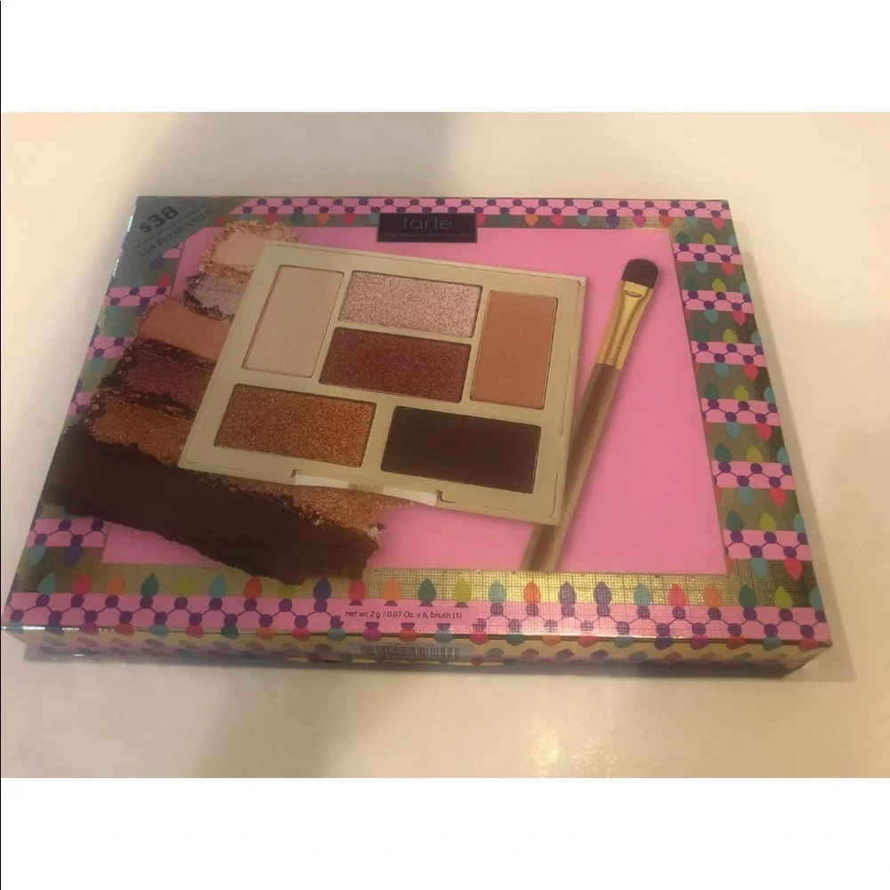 TARTE Turn Up The Glam Eyeshadow Palette Brush Kit $54 Val